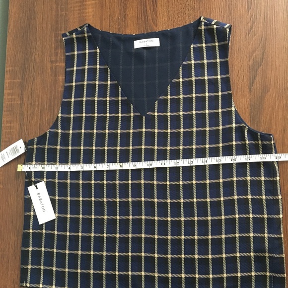 Aritzia Murphy Blouse - Size Small/Navy Base Check - Picture 5 of 5